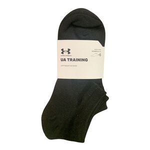 Under Armour Womens UA Training Lightweight No Show Socks, 6 Pair - Black